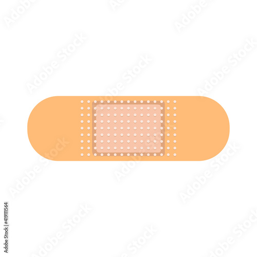 Medical Band-aid. Antiseptic band-aid. Flat vector illustration isolated on a white background