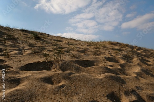 Dune de sable de la plage Falaise à Guidel Plages en Bretagne