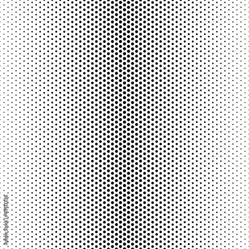 Halftone dot. Seamless pattern. Fade gradient. Background dots. Point noise texture. Overlay effect. Gradation opacity transition. Half tone polka. Pop art design. Dotted poka. Polkadot patern. Vector