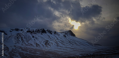 sunset in the mountains