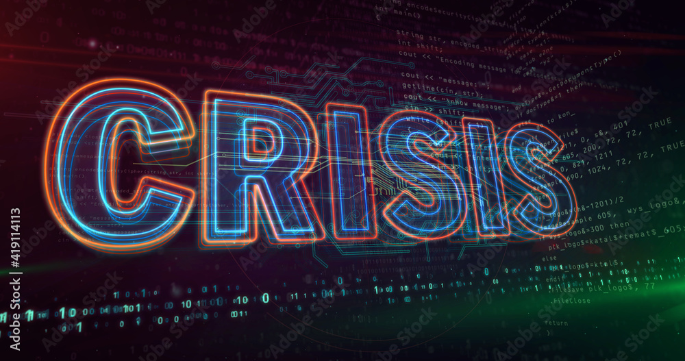 Crisis abstract concept 3d illustration