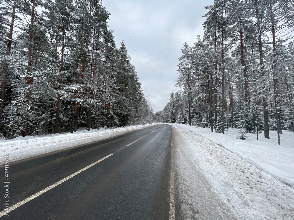 road in winter