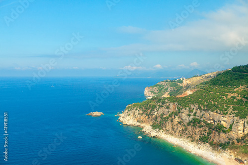 Coastal Cape with Rocky Cliffs . Coastline Scenery . Spectacular views of the cape region © russieseo