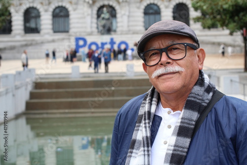 Portuguese senior man in Porto,Portugal