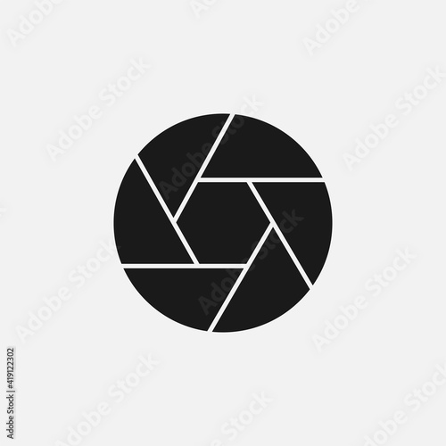 Shutter icon isolated on background. Camera symbol modern, simple, vector, icon for website design, mobile app, ui. Vector Illustration