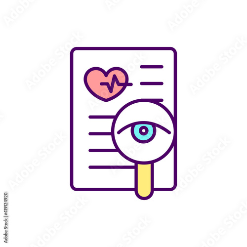 Paid sick days for employees RGB color icon. Mental health and taking time from work. Hospitalization and trreatment. Pandemic and coronavirus. Healthcare. Isolated vector illustration