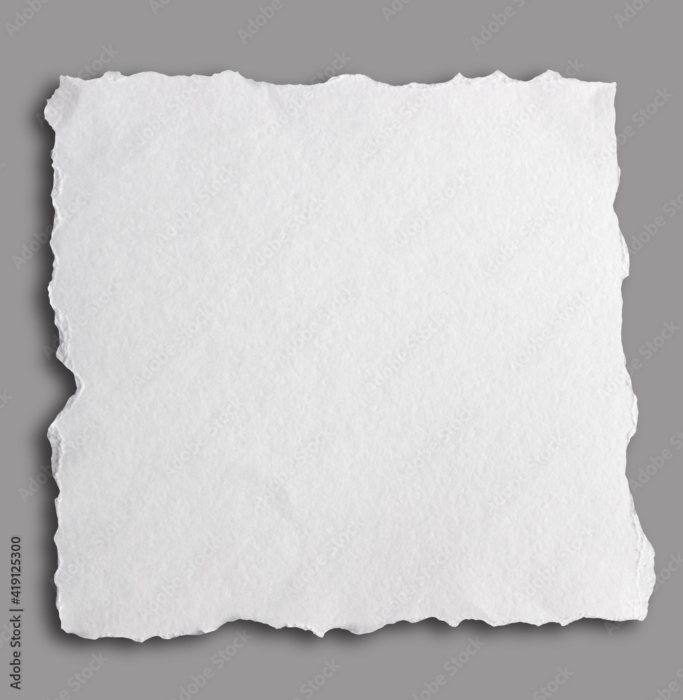 Obraz premium Square watercolor paper with a ragged edge
