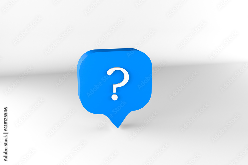 social media blue notification icon. 3D illustration social media blue notification icon. 3D illustration