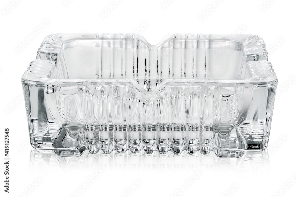 Square glass ashtray