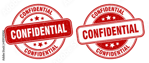 confidential stamp. confidential label. round grunge sign