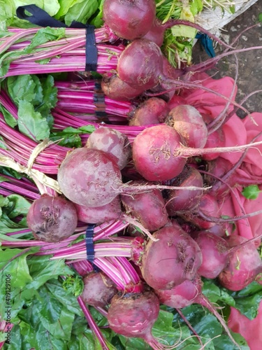 Radish Bundle in the vegetable market