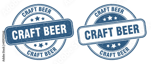 craft beer stamp. craft beer label. round grunge sign