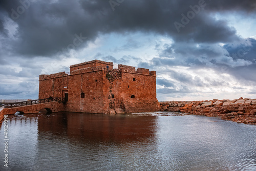 Paphos Castle, Cyprus island. Great tourist attraction photo