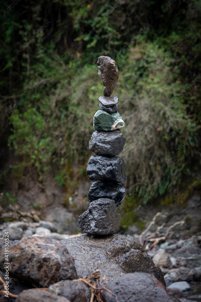 Balance of stones, natural art, yoga for the soul Balance of stones, natural art, yoga for the soul
