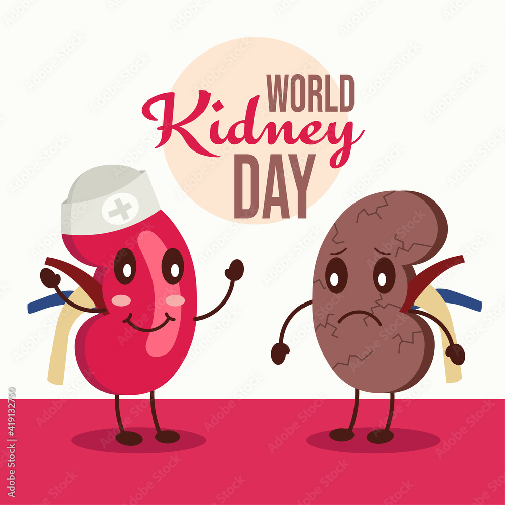World Kidney Day poster vector