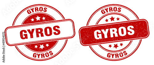 gyros stamp. gyros label. round grunge sign