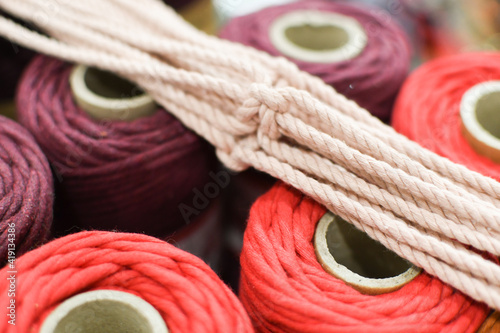 Canvastavla Colored cotton rope