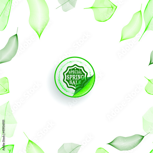 Wallpaper Mural Spring Special  Sale . Leaf  vector logo Torontodigital.ca
