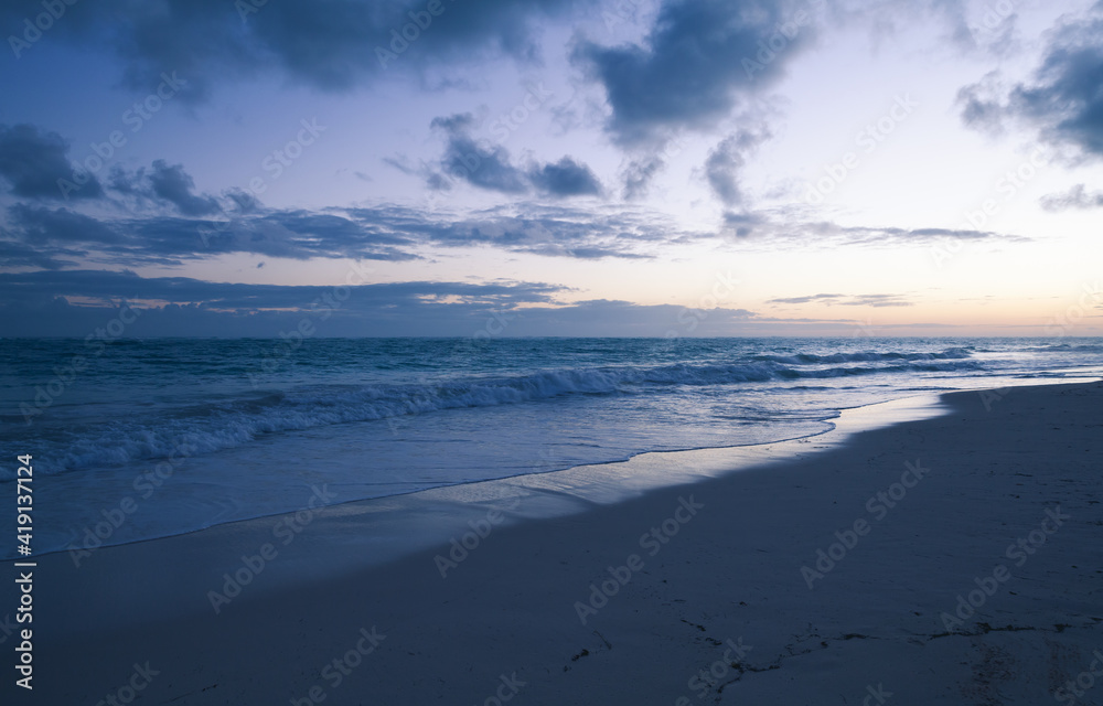 Blue sky over the sea just before sunrise sunrise Blue sky over the sea just before sunrise sunrise