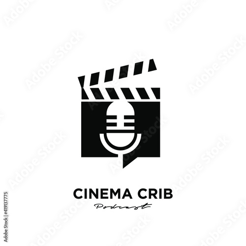 film movie podcast logo icon design
