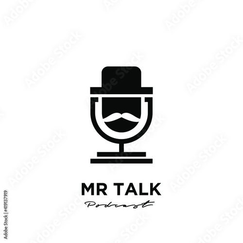 mister gentlemen podcast logo icon design