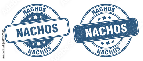 nachos stamp. nachos label. round grunge sign