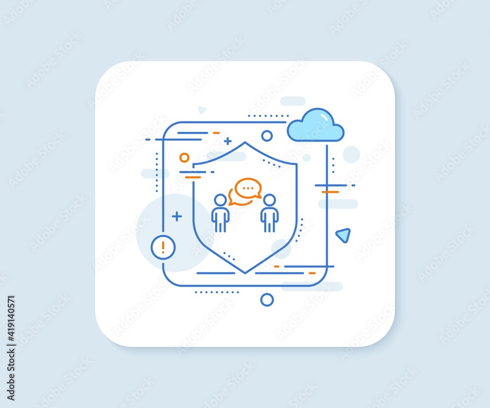 Consulting business line icon. Abstract vector button. Discussion or consultation sign. People communication management symbol. Consulting business line icon. Protect shield concept. Vector Consulting business line icon. Abstract vector button. Discussion or consultation sign. People communication management symbol. Consulting business line icon. Protect shield concept. Vector