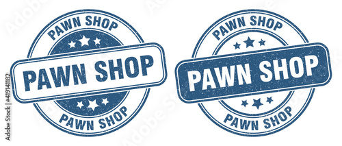 pawn shop stamp. pawn shop label. round grunge sign