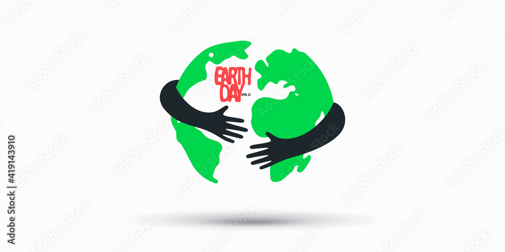 Earth with hands hugged vector illustration Earth with hands hugged vector illustration