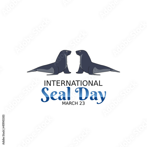 vector graphic of international seal day good for international seal day celebration. flat design. flyer design.flat illustration.