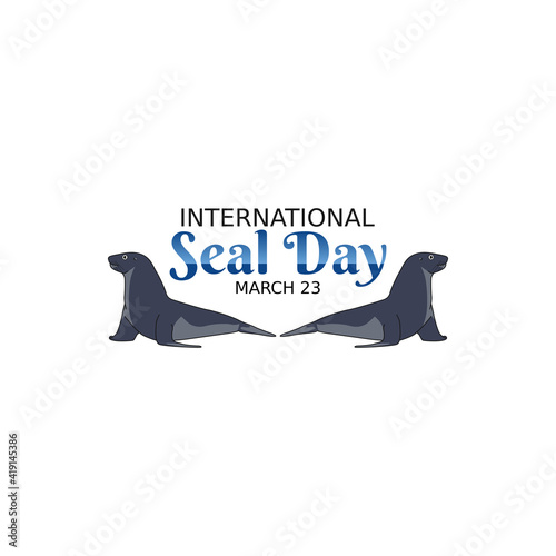 vector graphic of international seal day good for international seal day celebration. flat design. flyer design.flat illustration.