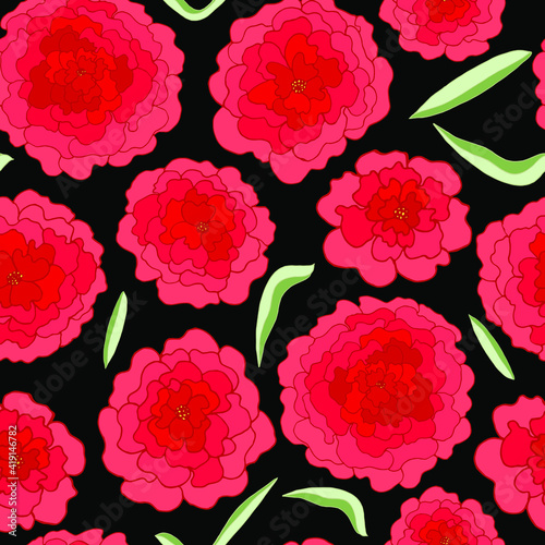 seamless pattern large buds of roses