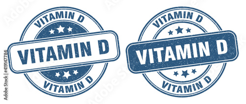 vitamin d stamp. vitamin d label. round grunge sign
