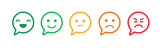Feedback emoji icons vector design. Bad and Good Review. Happy and Sad reaction.