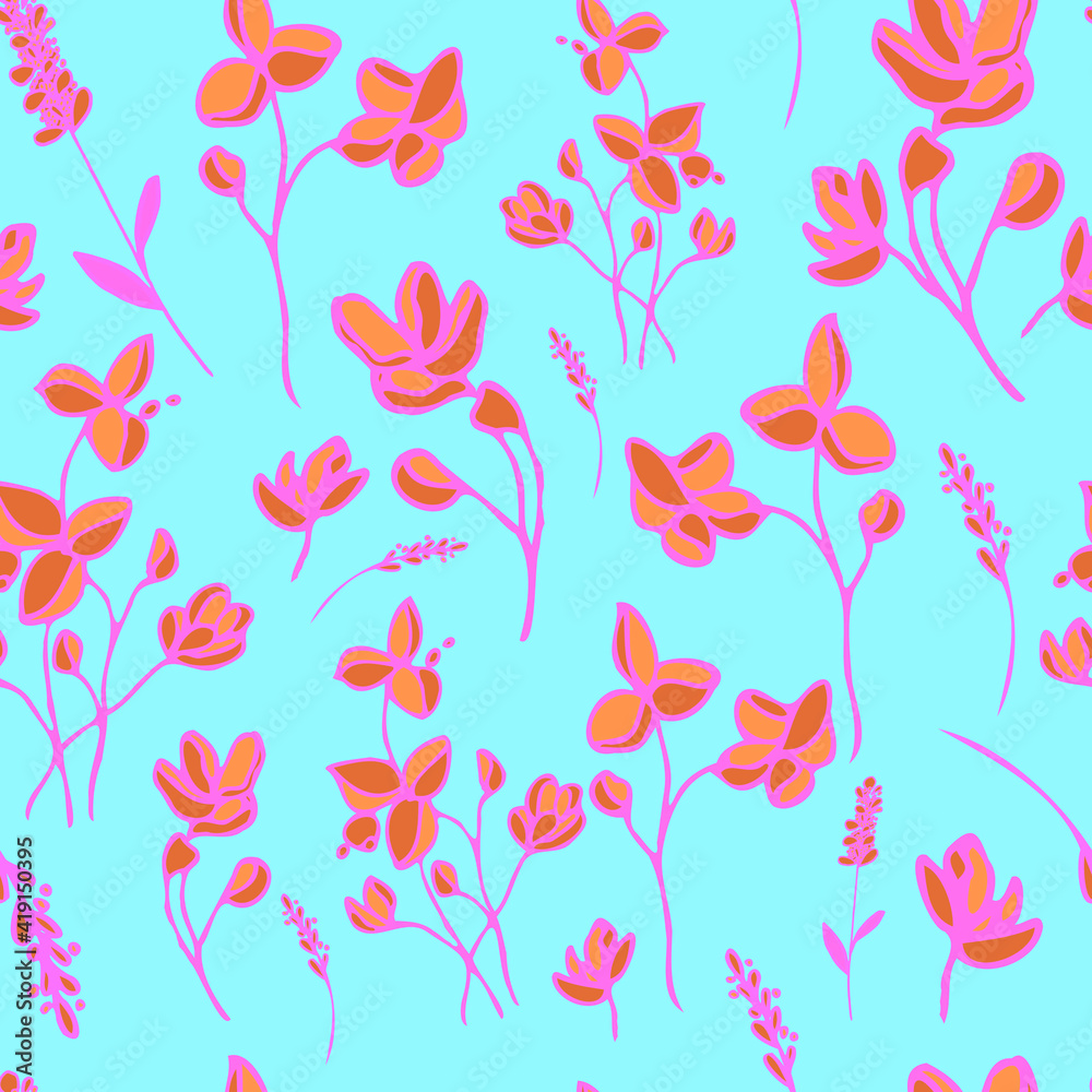 vector seamless pattern small flowers vector seamless pattern small flowers
