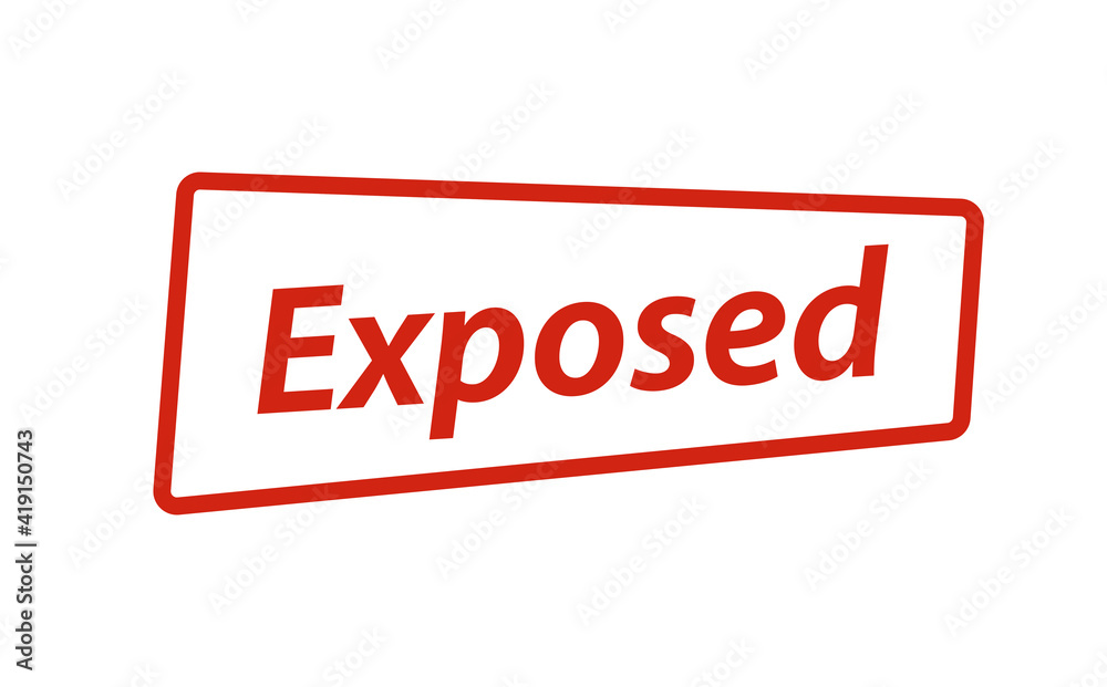 Expose Sign Exposed stamp isolated on white background Stock Vector | Adobe Stock