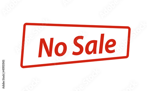 no sale stamp isolated on white background