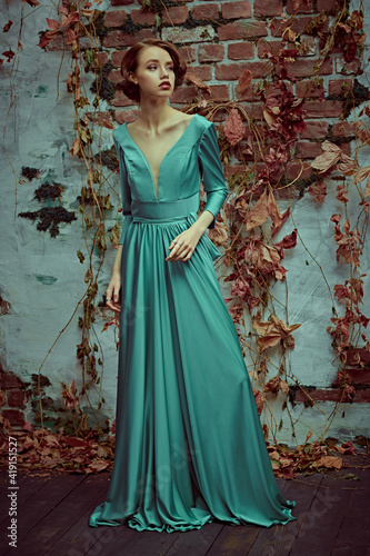 model in long evening dress © Andrey Kiselev