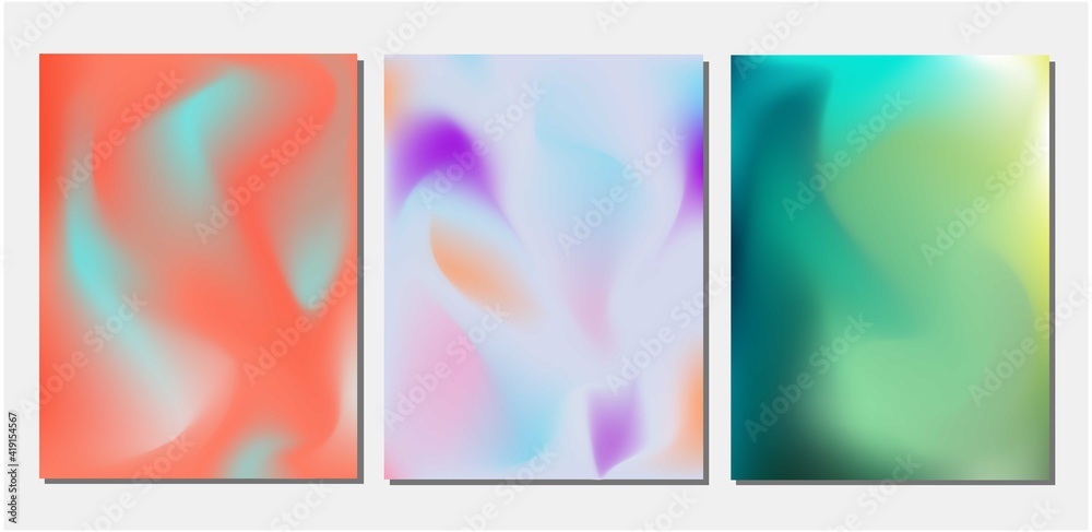 Vector background holograms for flyers, banners, brochures, placards, placards, card designs. Liquid colors neon vector template