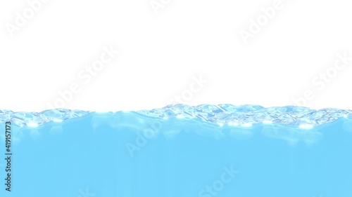 Realistic 60 fps 3D animation of the shining pouring water filling the screen rendered in UHD photo