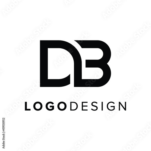 Modern letter DB logo design