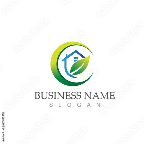 green house logo vector illustration