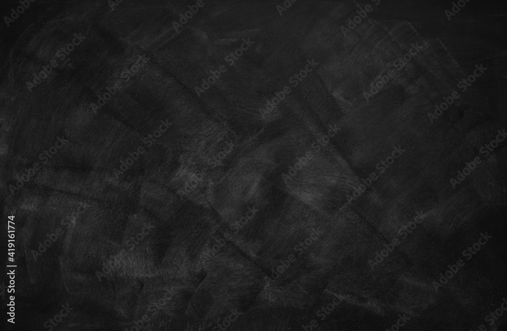 Naklejka premium Abstract texture of chalk rubbed out on green blackboard or chalkboard background. School education, dark wall backdrop or learning concept.