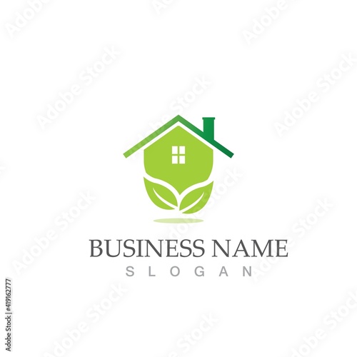 green house logo vector illustration