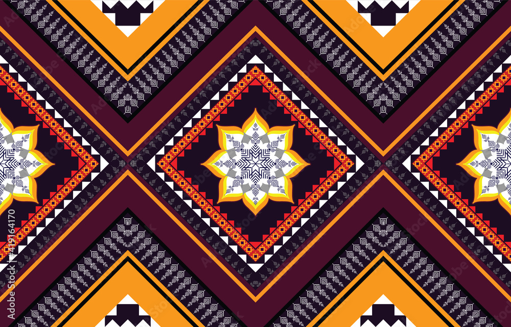 Abstract ethnic geometric pattern,print,border,tradition,ethnic oriental floral seamless pattern,illustration