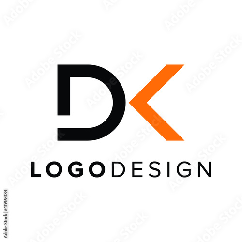 Modern letter DK logo design