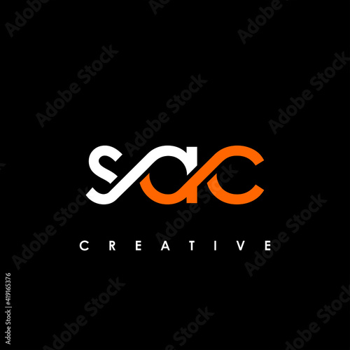 SAC Letter Initial Logo Design Template Vector Illustration