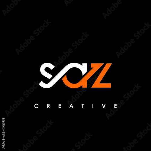 SAZ Letter Initial Logo Design Template Vector Illustration