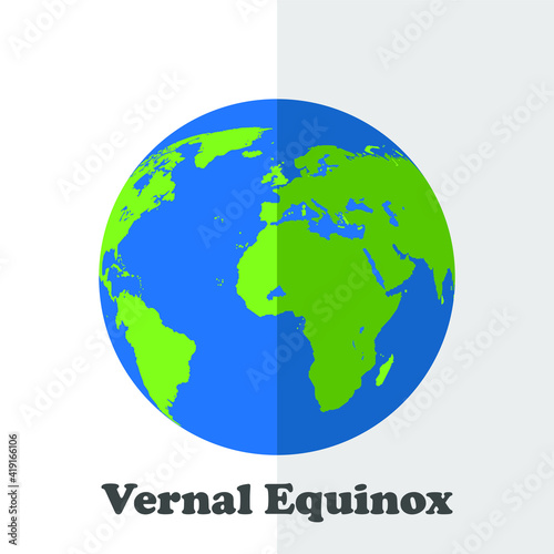 Vernal Equinox day ,Vector Illustration.