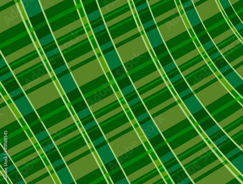 Cuadro en lienzo angled warped plaid green pattern st patricks day illustration background
